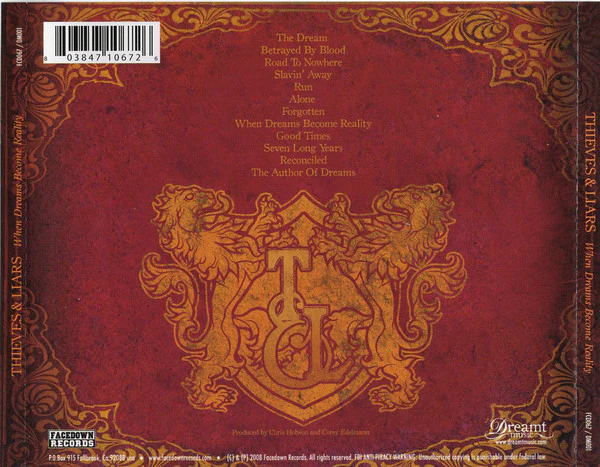 Thieves & Liars - When Dreams Become Reality (CD, Album) (Near Mint (NM or M-)) - Image 4