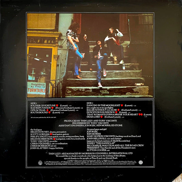 Thin Lizzy - Bad Reputation (LP, Album, Ter) (Near Mint (NM or M-)) - Image 2