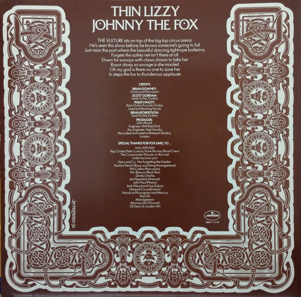 Thin Lizzy - Johnny The Fox (LP, Album, Club, Ind) (Very Good Plus (VG+)) - Image 5
