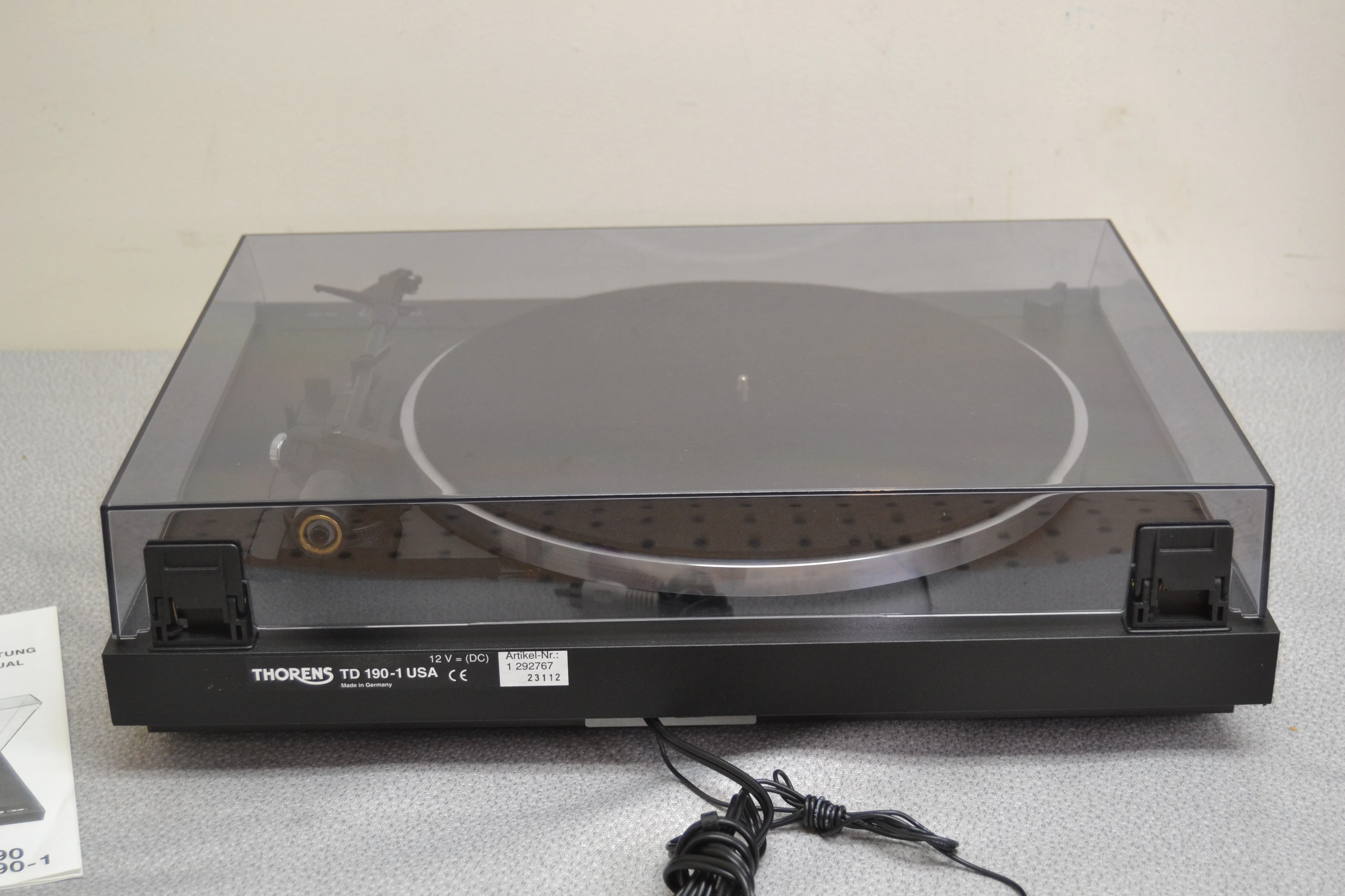 Thorens TD190 3-Speed Belt-Drive Turntable * Original Box * Manual * Ortofon OM10 Cartridge - Image 13