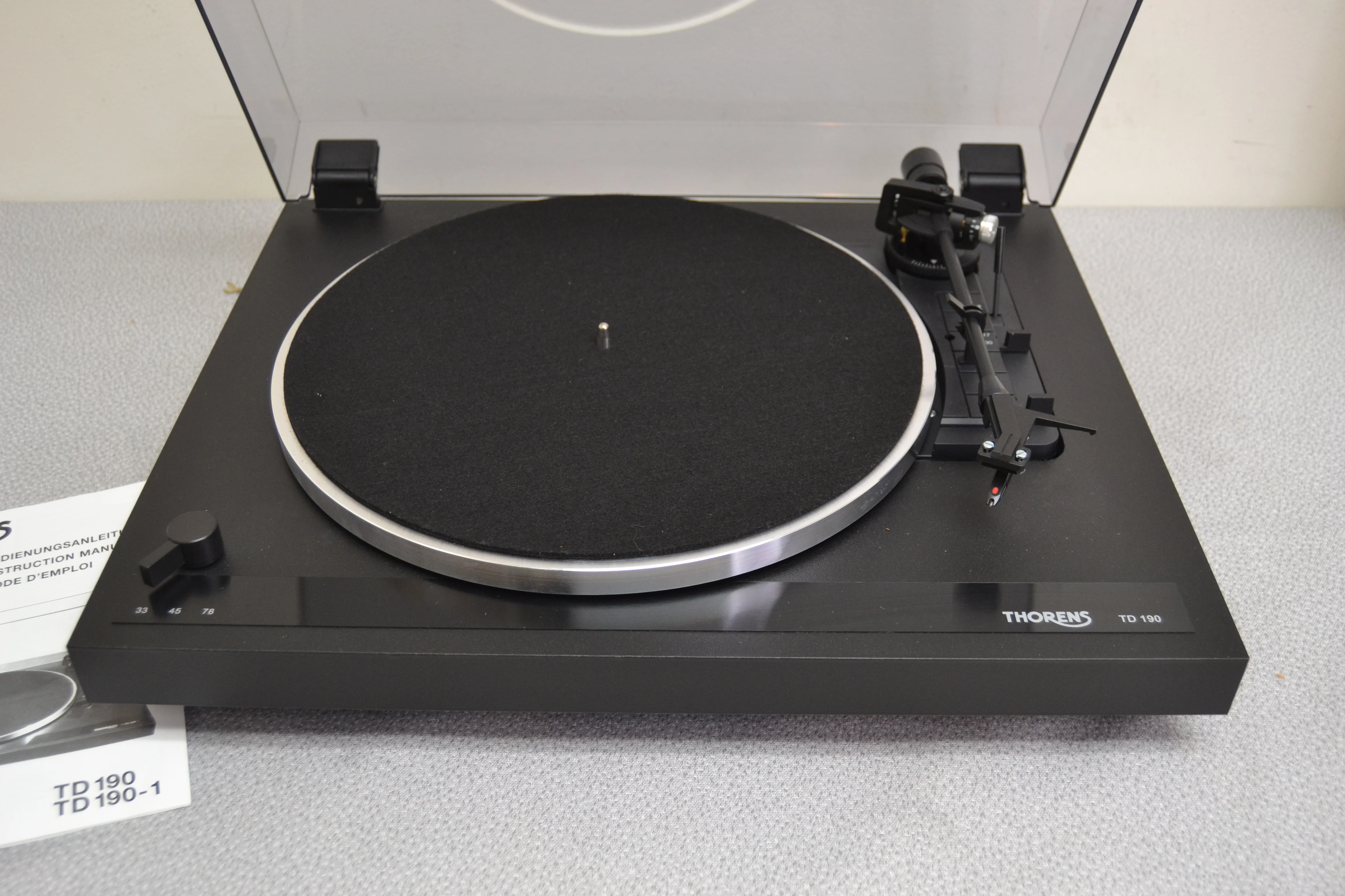 Thorens TD190 3-Speed Belt-Drive Turntable * Original Box * Manual * Ortofon OM10 Cartridge - Image 3