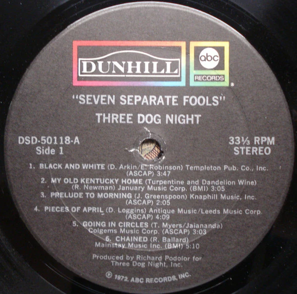Three Dog Night - Seven Separate Fools (LP, Album, Tru) (Very Good Plus (VG+)) - Image 5