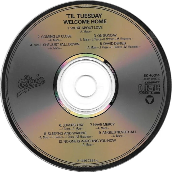 'Til Tuesday - Welcome Home (CD, Album) (Very Good Plus (VG+)) - Image 3