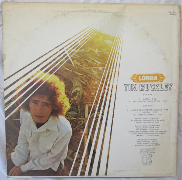 Tim Buckley - Lorca (LP, Album, Promo) (Very Good Plus (VG+)) - Image 2