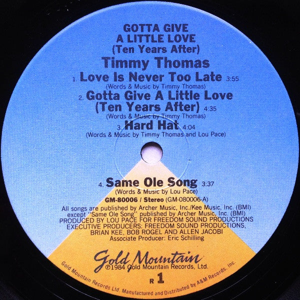 Timmy Thomas - Gotta Give A Little Love (Ten Years After) (LP, Album, R) (Mint (M)) - Image 3