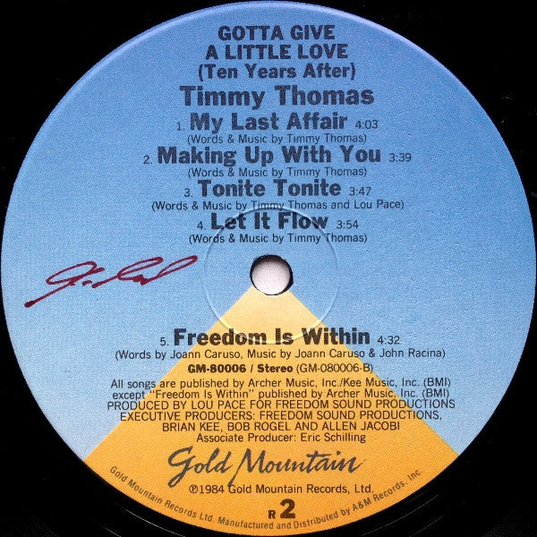 Timmy Thomas - Gotta Give A Little Love (Ten Years After) (LP, Album, R) (Mint (M)) - Image 4