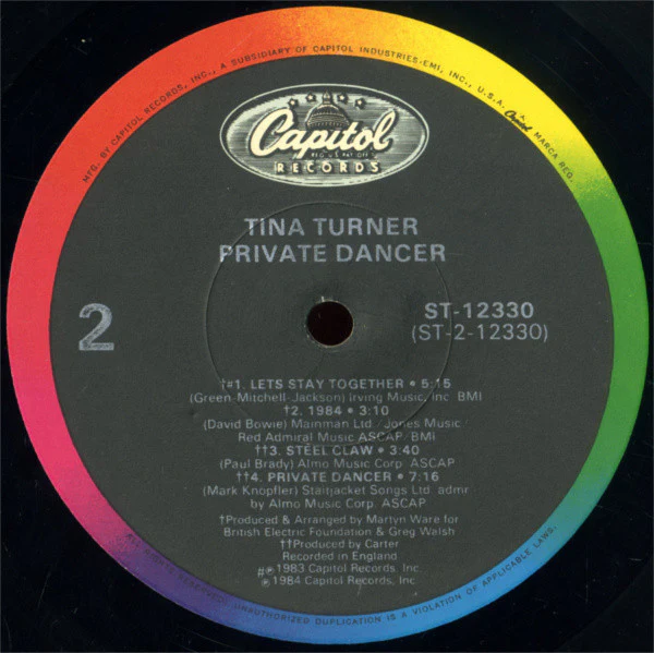 Tina Turner - Private Dancer (LP, Album, Jac) (Very Good Plus (VG+)) - Image 4