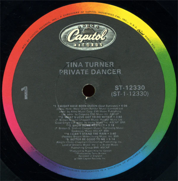 Tina Turner - Private Dancer (LP, Album, Jac) (Very Good Plus (VG+)) - Image 3