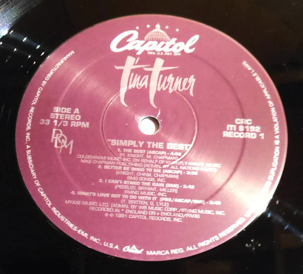 Tina Turner - Simply The Best (2xLP, Comp, Club, RM, SRC) (Very Good Plus (VG+)) - Image 3