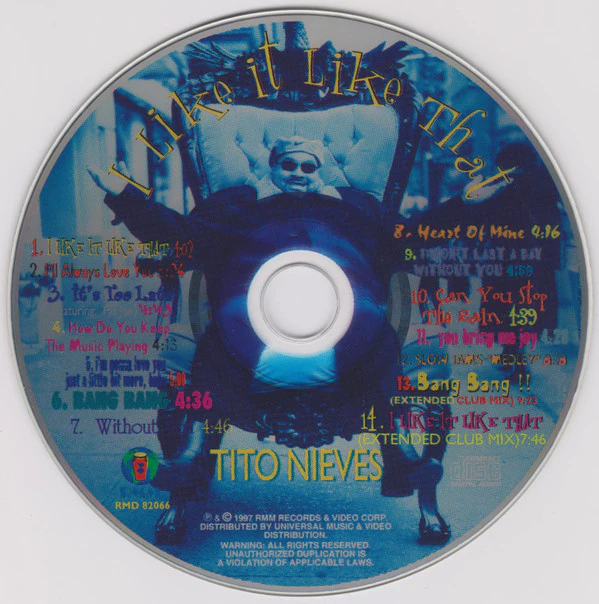 Tito Nieves - I Like It Like That (CD, Album) (Very Good Plus (VG+)) - Image 4