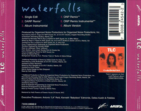 TLC - Waterfalls (CD, Maxi, RE) (Mint (M)) - Image 2