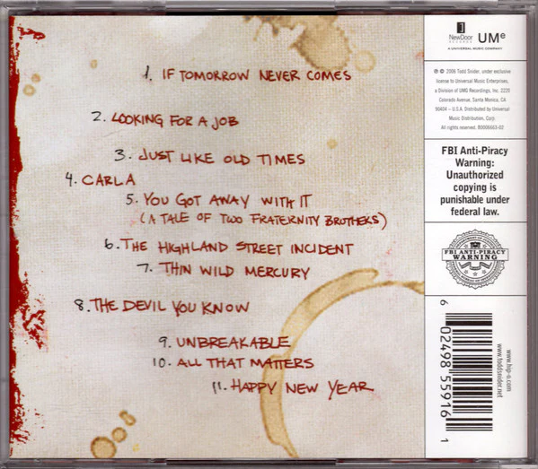 Todd Snider - The Devil You Know (CD, Album) (Very Good Plus (VG+)) - Image 2