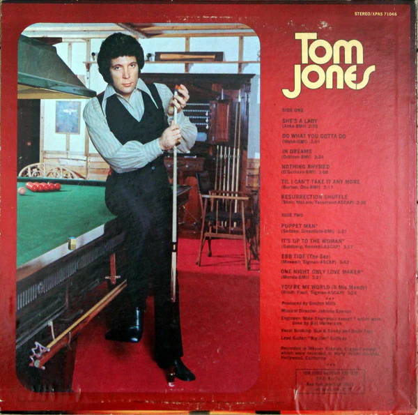 Tom Jones - Tom Jones Sings She's A Lady (LP, Album, AL ) (Very Good (VG)) - Image 2