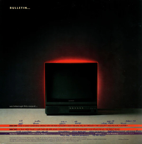 Tom Paxton - Bulletin... We Interrupt This Record (LP, Album) (Very Good Plus (VG+)) - Image 2