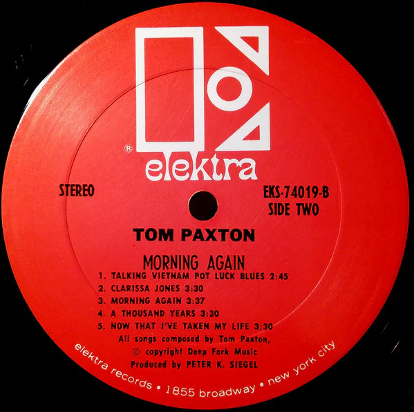 Tom Paxton - Morning Again (LP, Album, RP) (Very Good Plus (VG+)) - Image 4