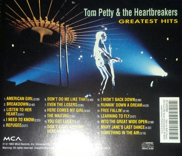 Tom Petty & The Heartbreakers* - Greatest Hits (CD, Comp, Club, RE, RM, UML) (Near Mint (NM or M-)) - Image 3
