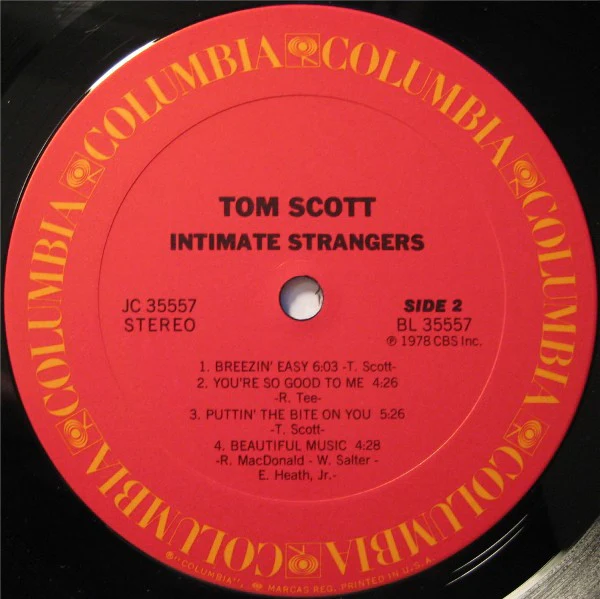 Tom Scott - Intimate Strangers (LP, Album, Ter) (Near Mint (NM or M-)) - Image 4