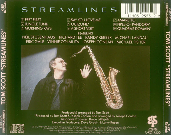 Tom Scott - Streamlines (CD, Album, RE) (Very Good (VG)) - Image 2
