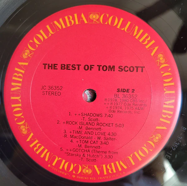 Tom Scott - The Best Of Tom Scott (LP, Comp) (Very Good Plus (VG+)) - Image 4