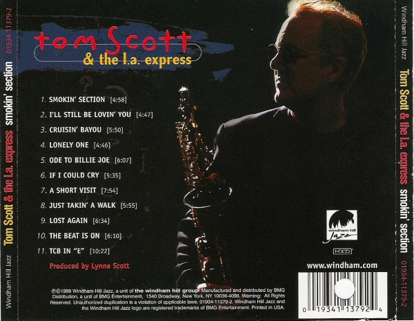 Tom Scott & The L.A. Express - Smokin' Section (HDCD, Album) (Near Mint (NM or M-)) - Image 2