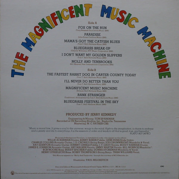Tom T. Hall - The Magnificent Music Machine (LP, Album, Pit) (Very Good Plus (VG+)) - Image 2