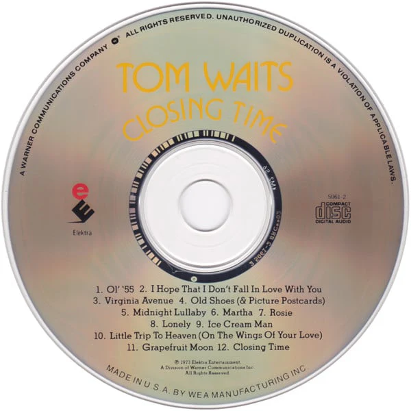 Tom Waits - Closing Time (CD, Album, RE) (Very Good Plus (VG+)) - Image 3