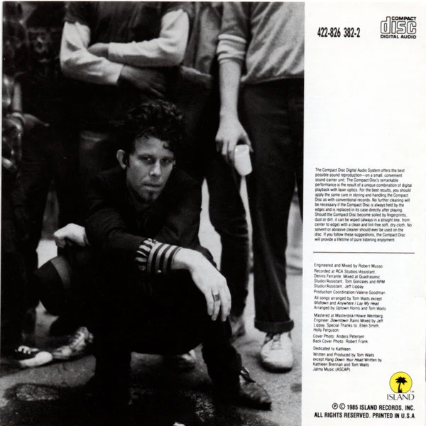 Tom Waits - Rain Dogs (CD, Album) (Very Good Plus (VG+)) - Image 4
