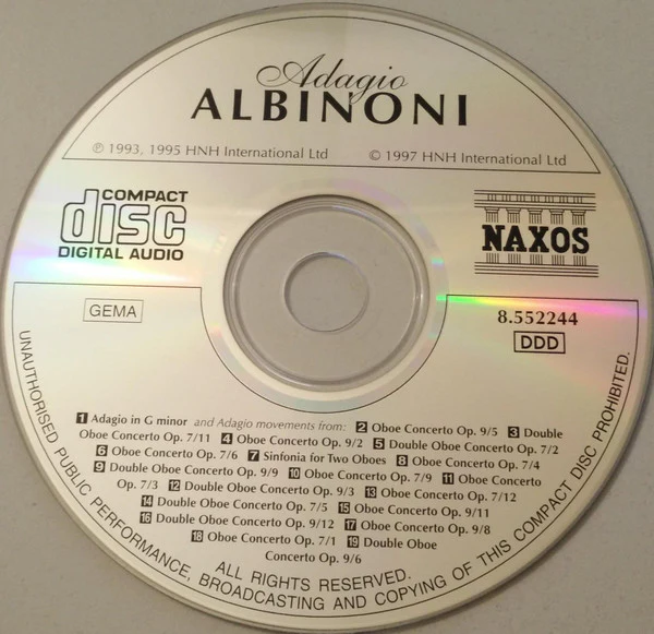 Tomaso Albinoni - Adagio (CD, Comp) (Near Mint (NM or M-)) - Image 3