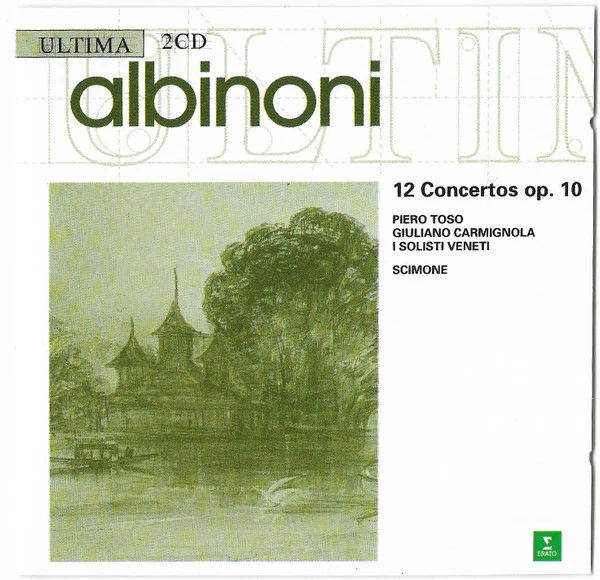 Tomaso Albinoni, I Solisti Veneti, Claudio Scimone - 12 Concertos Op.10 For Violin, Strings And Harpsicord (2xCD, RM) (Very Good Plus (VG+))