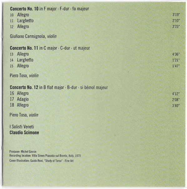 Tomaso Albinoni, I Solisti Veneti, Claudio Scimone - 12 Concertos Op.10 For Violin, Strings And Harpsicord (2xCD, RM) (Very Good Plus (VG+)) - Image 4