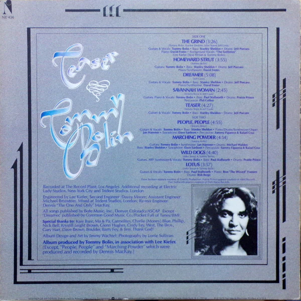 Tommy Bolin - Teaser (LP, Album, Pre) (Very Good Plus (VG+)) - Image 2