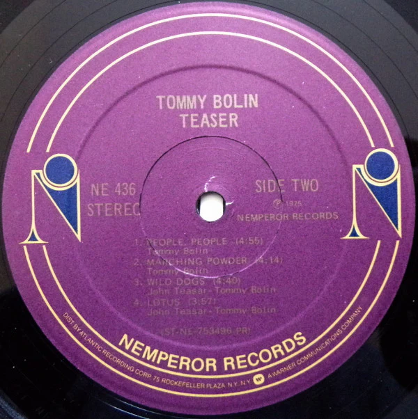 Tommy Bolin - Teaser (LP, Album, Pre) (Very Good Plus (VG+)) - Image 4