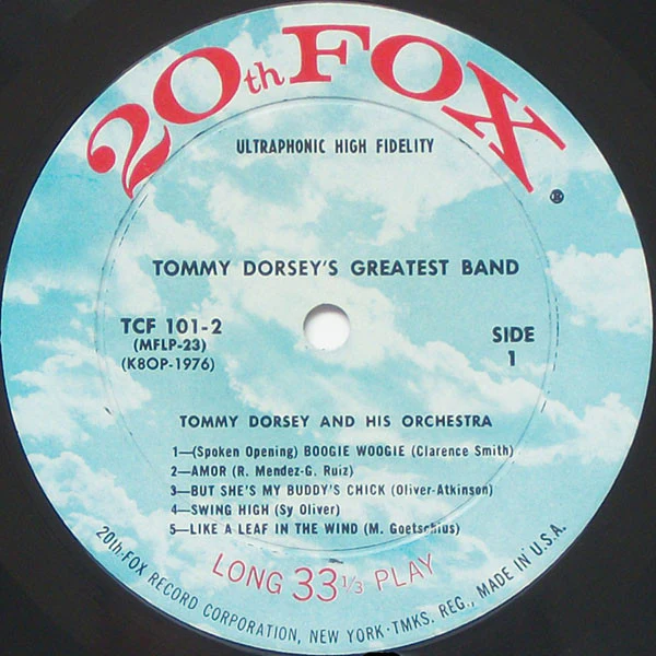 Tommy Dorsey And His Orchestra - Tommy Dorsey's Greatest Band (2xLP, Album, Mono) (Very Good Plus (VG+)) - Image 4