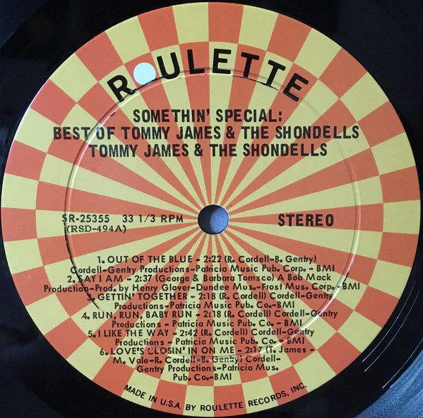 Tommy James & The Shondells - Something Special! The Best Of Tommy James And The Shondells (LP, Comp) (Very Good Plus (VG+)) - Image 3