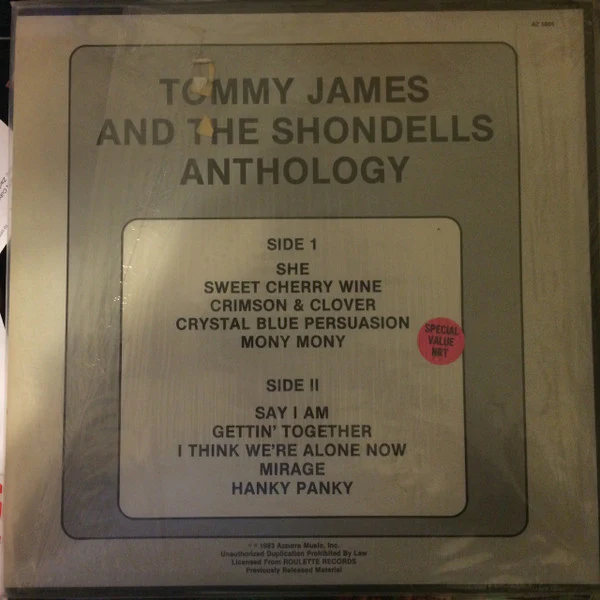 Tommy James & The Shondells - Anthology (LP, Comp) (Mint (M)) - Image 5