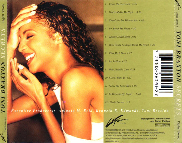 Toni Braxton - Secrets (CD, Album) (Near Mint (NM or M-)) - Image 2