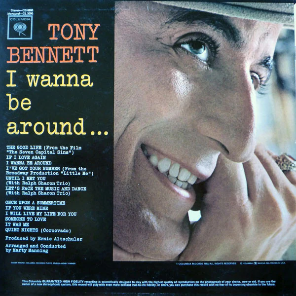 Tony Bennett - I Wanna Be Around (LP, Album, Mono) (Very Good Plus (VG+)) - Image 2