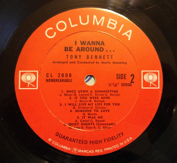 Tony Bennett - I Wanna Be Around (LP, Album, Mono) (Very Good Plus (VG+)) - Image 4