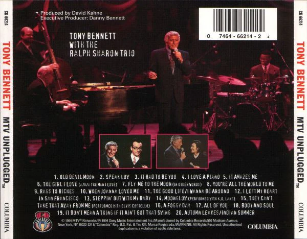 Tony Bennett - MTV Unplugged (CD, Album, RE) (Very Good Plus (VG+)) - Image 3