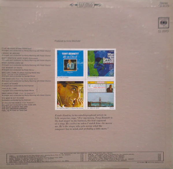 Tony Bennett - Tony's Greatest Hits Volume III (LP, Comp, RE) (Near Mint (NM or M-)) - Image 2