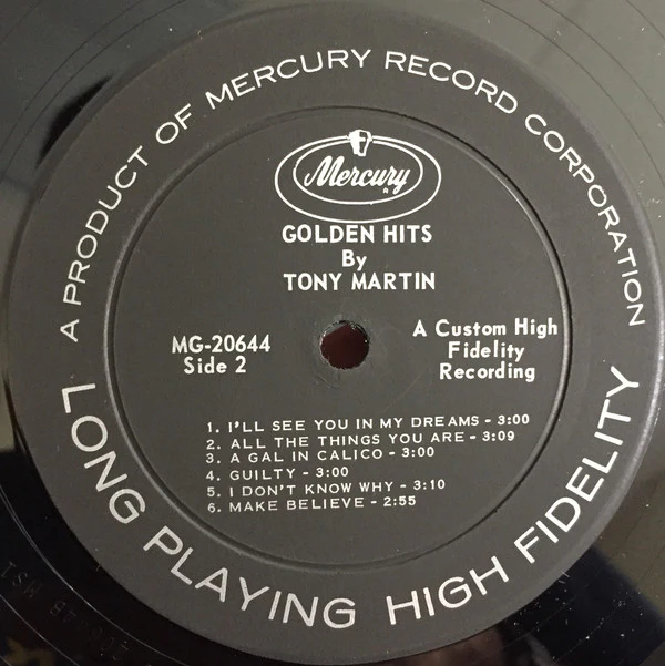 Tony Martin  - Golden Hits (LP, Comp, Mono) (Near Mint (NM or M-)) - Image 4