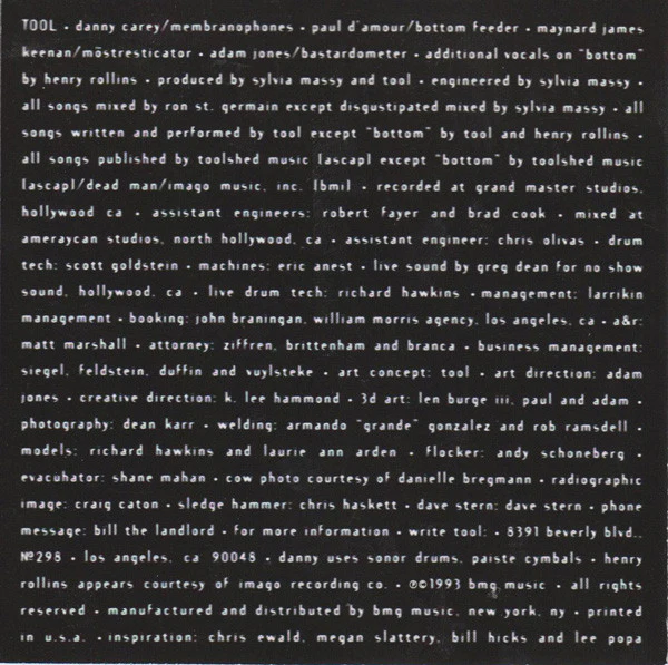 Tool - Undertow (CD, Album, Club, RP) (Near Mint (NM or M-)) - Image 4