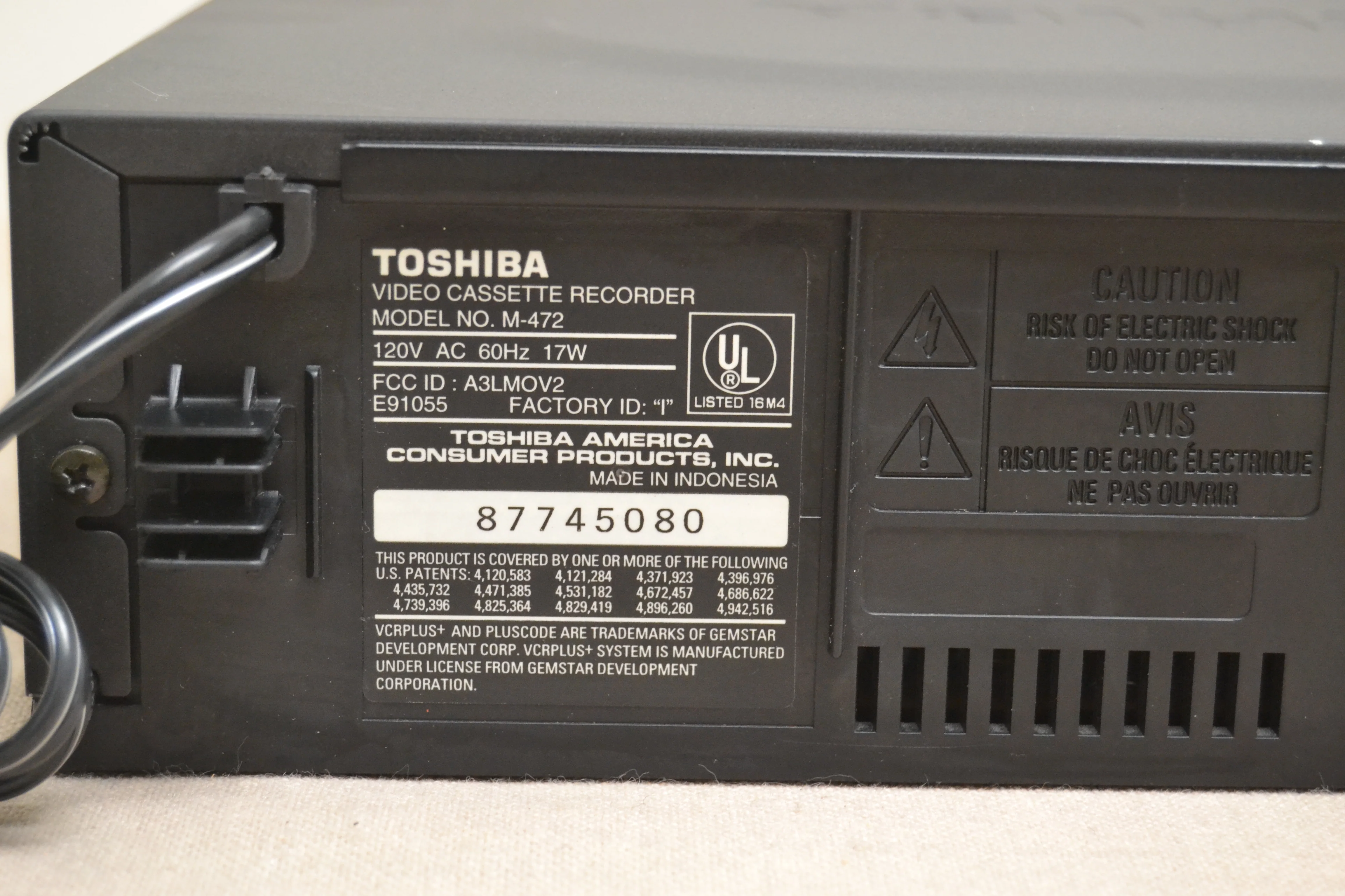 Toshiba M-472 Video Cassette Recorder * Remote * Fully Serviced New Belts - Image 10