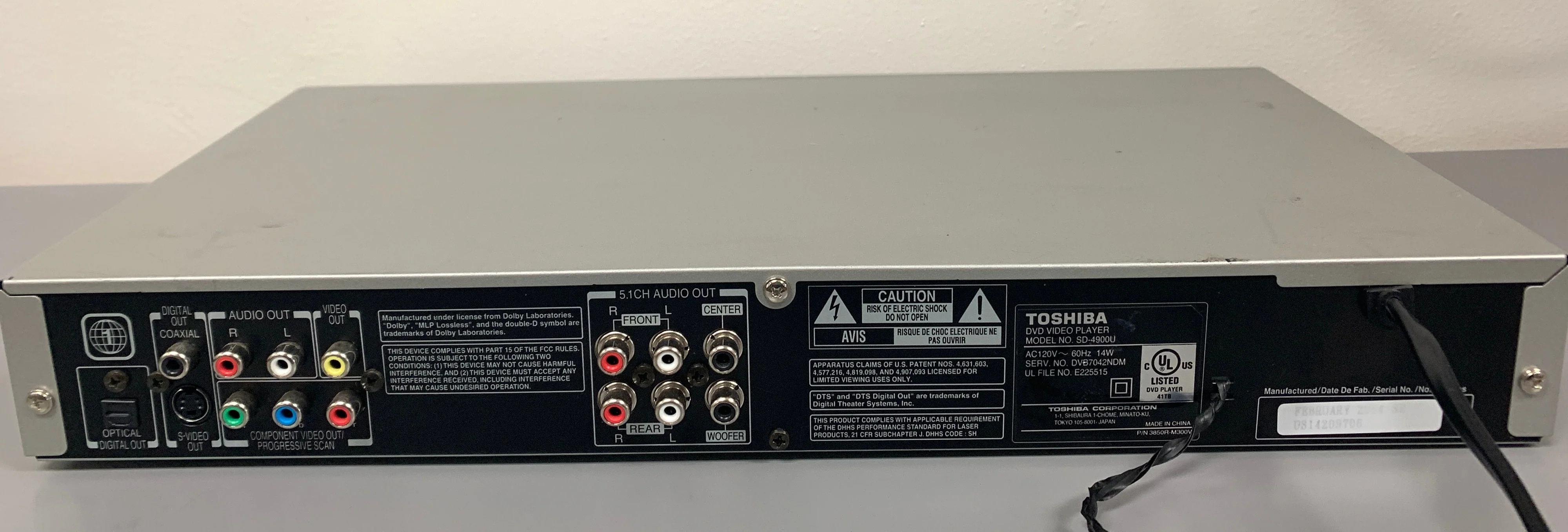 Toshiba SD-4900 DVD Player - Image 7