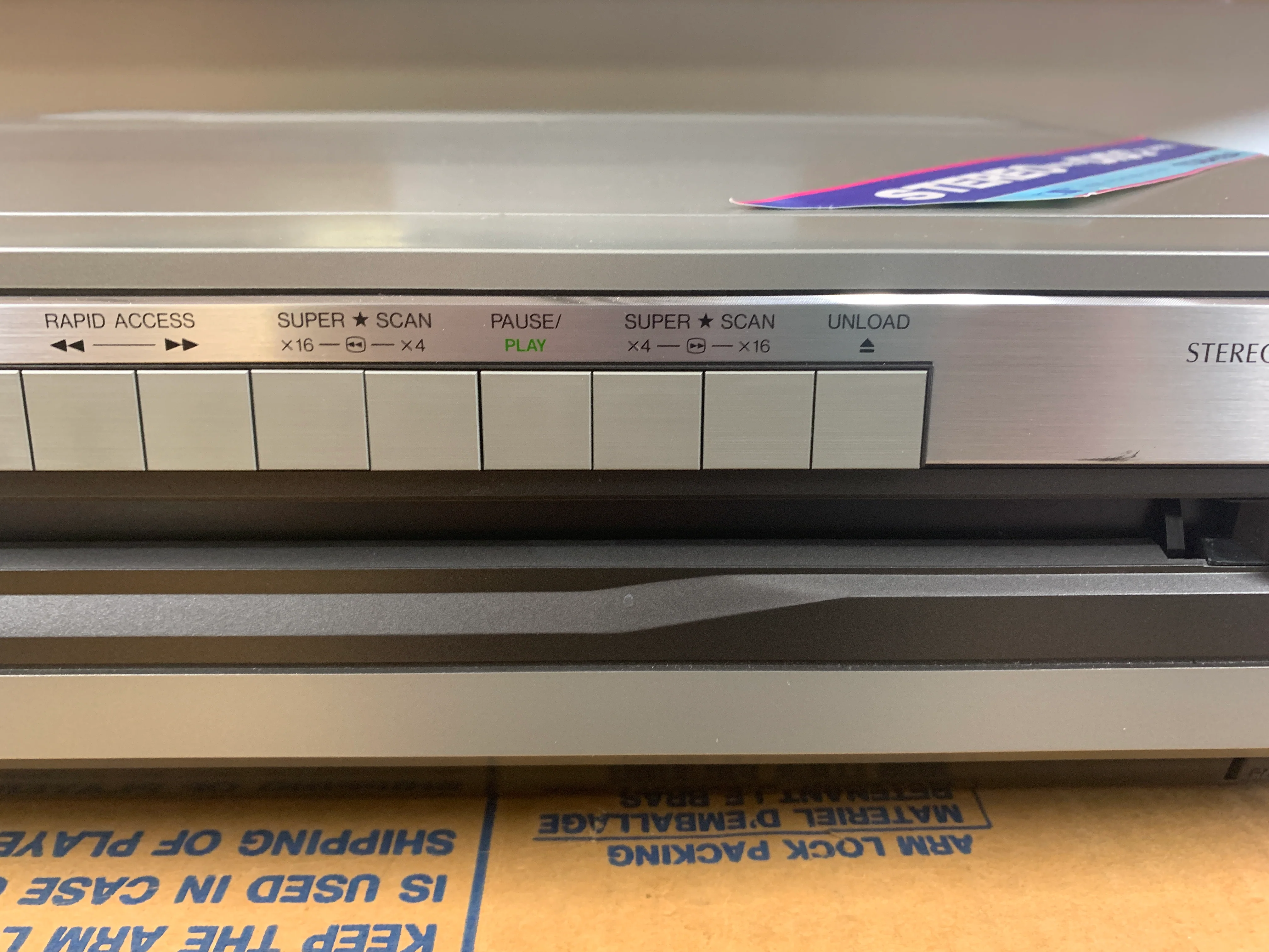 Toshiba VP-550 * CED RCA Video Disc Player * New Open Box * Serviced with New Belts * Box * Remote * Manual - Image 6