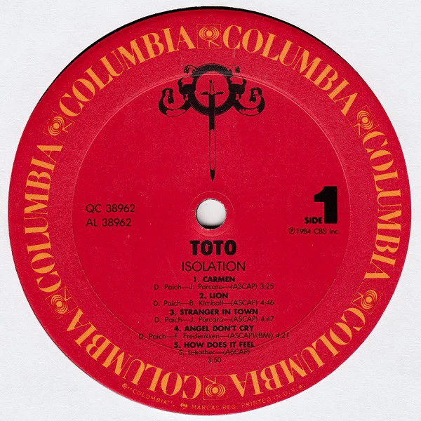 Toto - Isolation (LP, Album, Pit) (Very Good Plus (VG+)) - Image 5