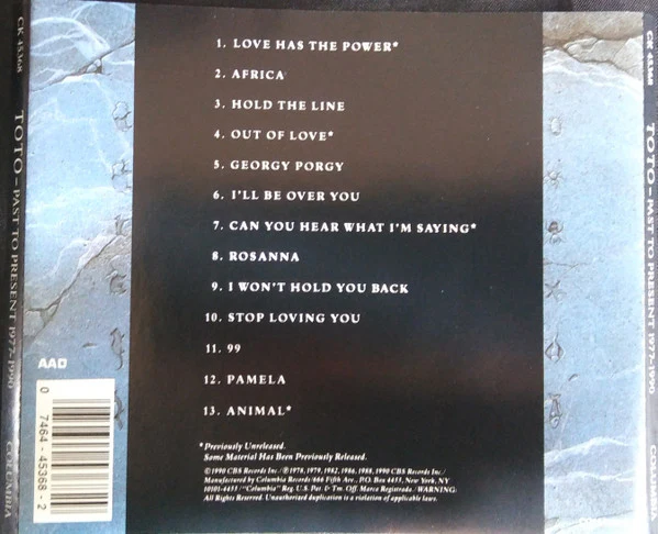 Toto - Past To Present 1977-1990 (CD, Comp, RE, SDM) (Near Mint (NM or M-)) - Image 2