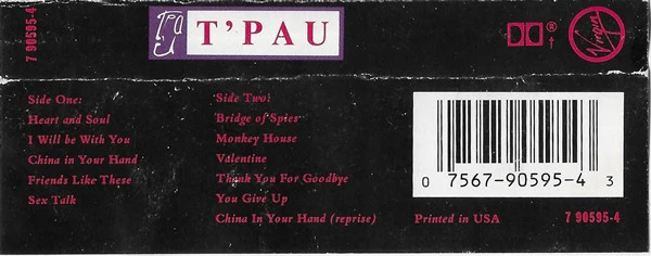 T'Pau - T'Pau (Cass, Album, SR,) (Near Mint (NM or M-)) - Image 2