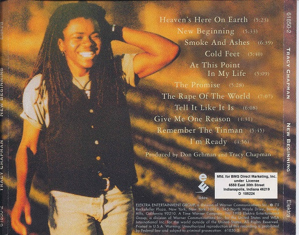 Tracy Chapman - New Beginning (CD, Album, Club) (Very Good Plus (VG+)) - Image 4