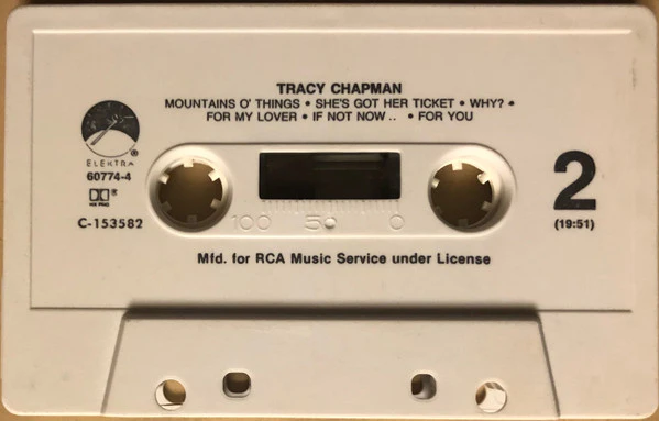 Tracy Chapman - Tracy Chapman (Cass, Album, Club, BMG) (Very Good Plus (VG+)) - Image 5